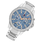 Tommy Hilfiger Lars 1782690 38mm Women's Multi-Function Watch – Light Blue & Silver Stainless Steel Bracelet