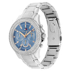 Tommy Hilfiger Lars 1782690 38mm Women's Multi-Function Watch – Light Blue & Silver Stainless Steel Bracelet