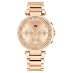 Tommy Hilfiger Lars 1782705 38mm Women's Multi-Function Watch – Rose Gold Sunray & Rose Gold Stainless Steel Bracelet
