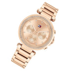 Tommy Hilfiger Lars 1782705 38mm Women's Multi-Function Watch – Rose Gold Sunray & Rose Gold Stainless Steel Bracelet