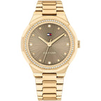 Tommy Hilfiger Piper 1782725 36mm Women's Quartz Watch – Bronze Sunray & Gold Stainless Steel Bracelet