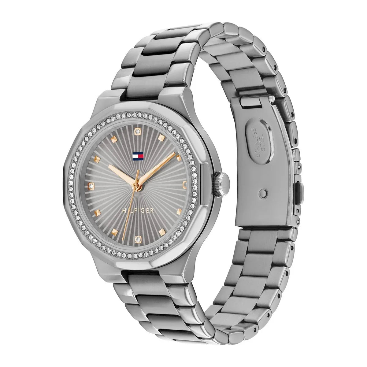 Tommy Hilfiger Piper 1782727 36mm Women's Quartz Watch – Grey Sunray & Silver Stainless Steel Bracelet