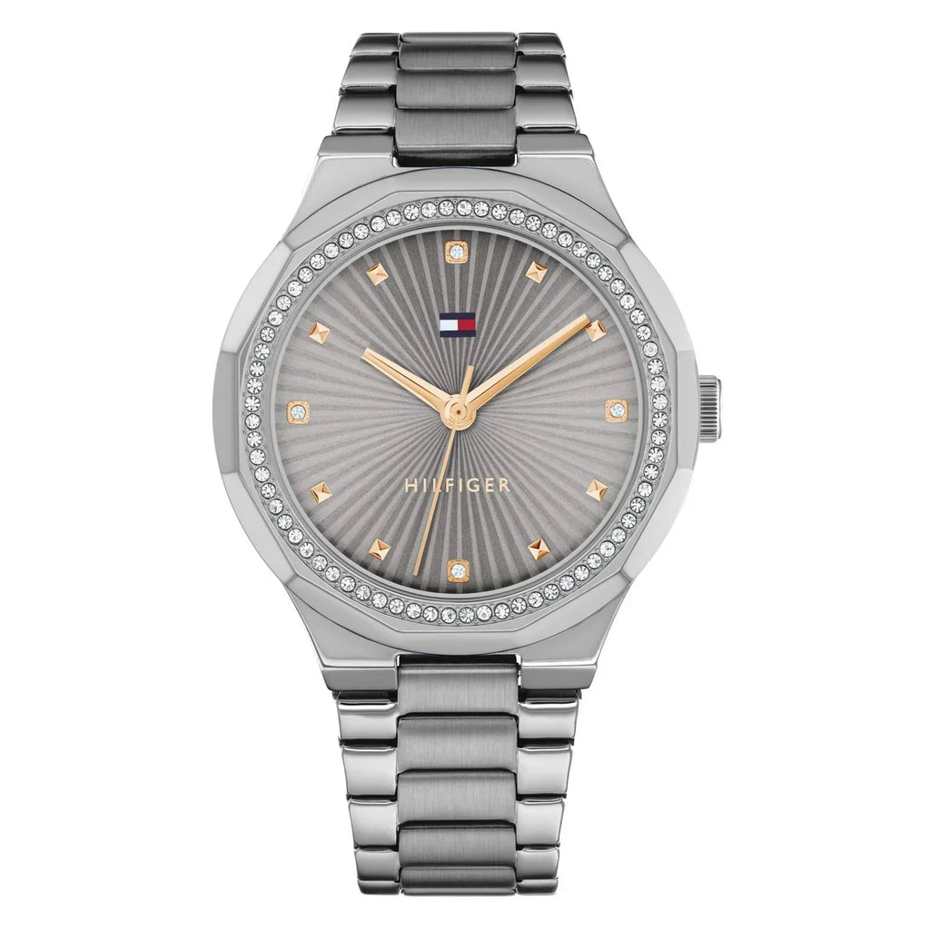 Tommy Hilfiger Piper 1782727 36mm Women's Quartz Watch – Grey Sunray & Silver Stainless Steel Bracelet