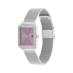 Tommy Hilfiger Tea 1782790 Women's Quartz Watch – Purple Sunray & Silver Stainless Steel Mesh Bracelet