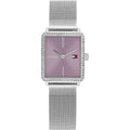 Tommy Hilfiger Tea 1782790 Women's Quartz Watch – Purple Sunray & Silver Stainless Steel Mesh Bracelet