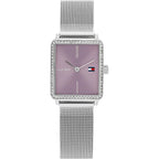 Tommy Hilfiger Tea 1782790 Women's Quartz Watch – Purple Sunray & Silver Stainless Steel Mesh Bracelet