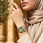Tommy Hilfiger Tea 1782791 Women's Quartz Watch – Sage Green Sunray & Gold Stainless Steel Mesh Bracelet