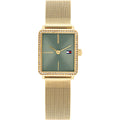 Tommy Hilfiger Tea 1782791 Women's Quartz Watch – Sage Green Sunray & Gold Stainless Steel Mesh Bracelet