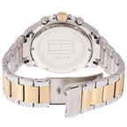 Tommy Hilfiger Hudson 1791226 44mm Men's Chronograph Watch – Silver Sunray & Two-Tone Stainless Steel Bracelet