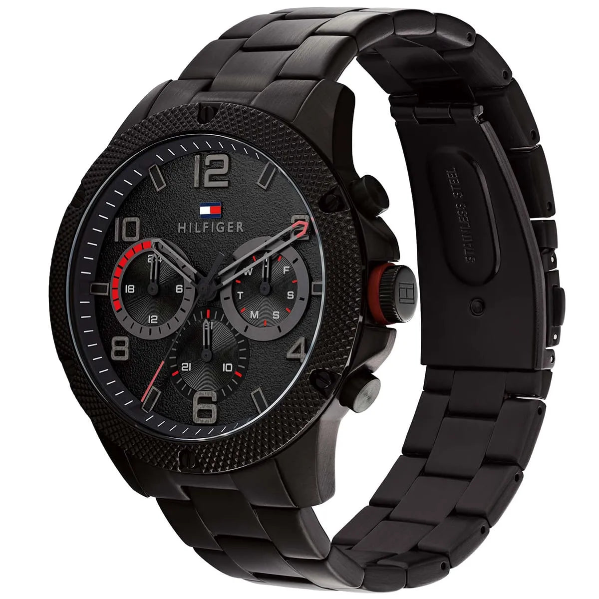 Tommy Hilfiger Blaze 1792030 46mm Men's Multi-Function Watch – Black & Black Stainless Steel Bracelet