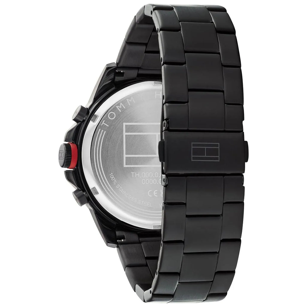 Tommy Hilfiger Blaze 1792030 46mm Men's Multi-Function Watch – Black & Black Stainless Steel Bracelet