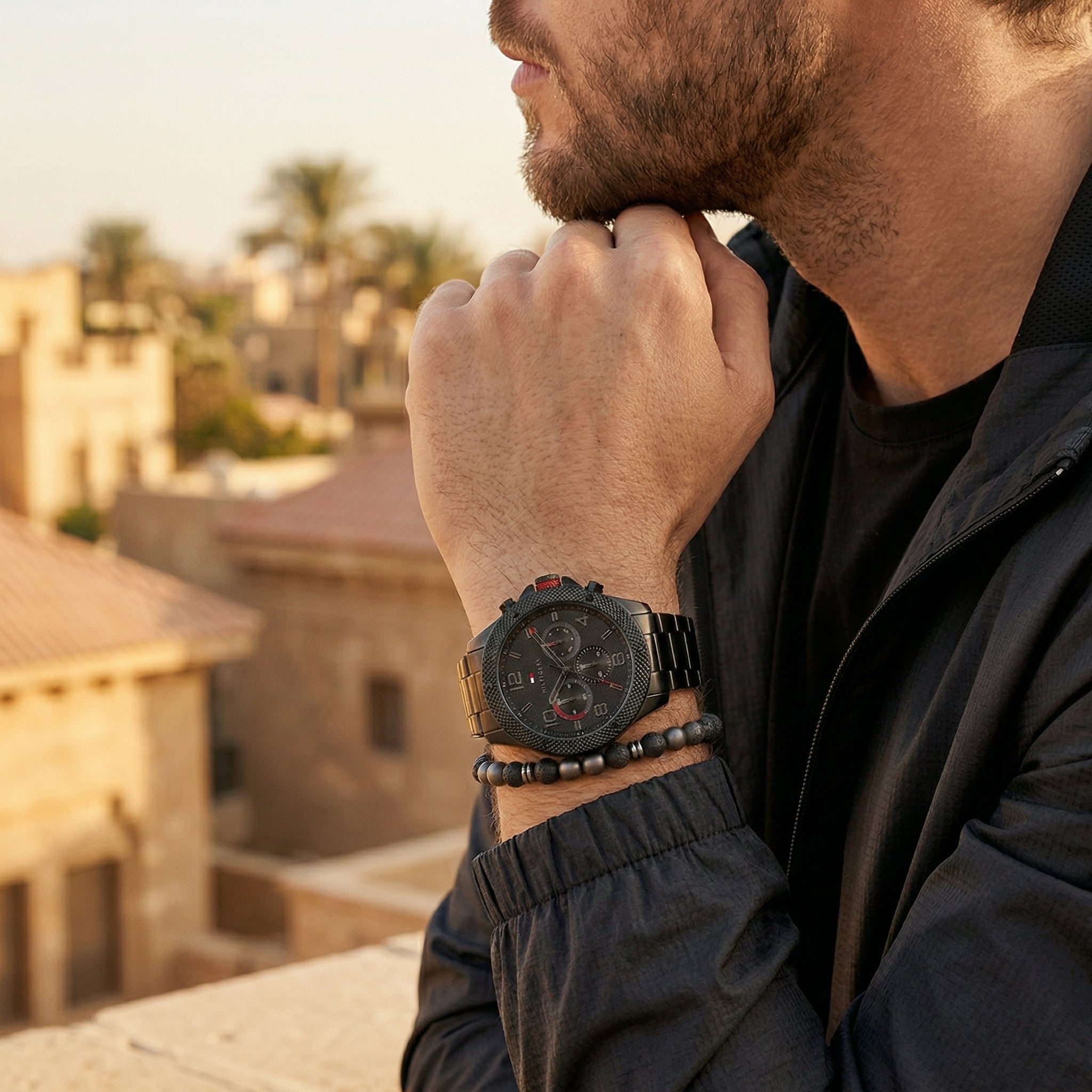 Tommy Hilfiger Blaze 1792030 46mm Men's Multi-Function Watch – Black & Black Stainless Steel Bracelet