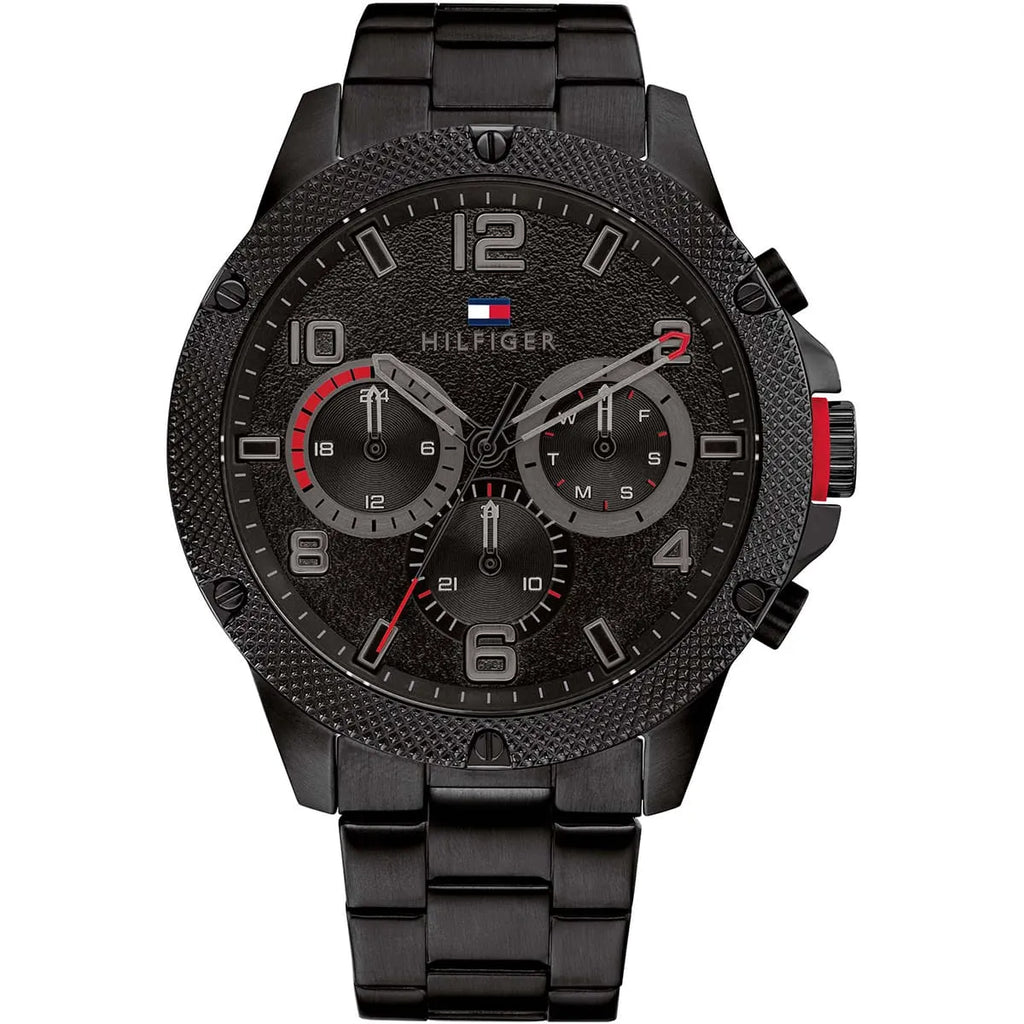 Tommy Hilfiger Blaze 1792030 46mm Men's Multi-Function Watch – Black & Black Stainless Steel Bracelet