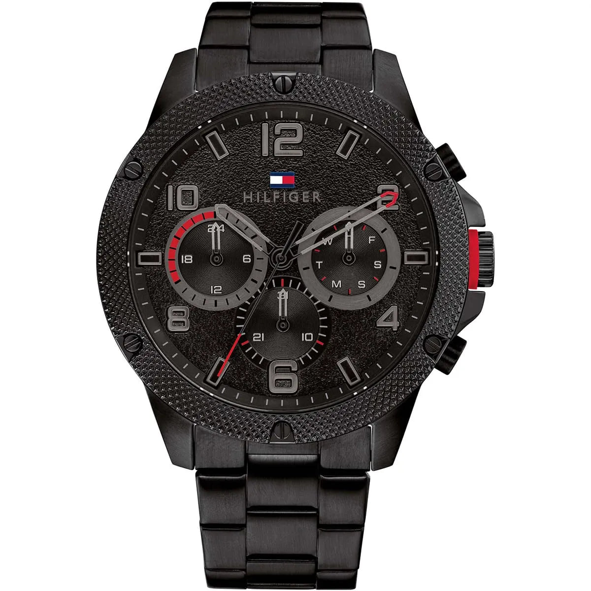 Tommy Hilfiger Blaze 1792030 46mm Men's Multi-Function Watch – Black & Black Stainless Steel Bracelet