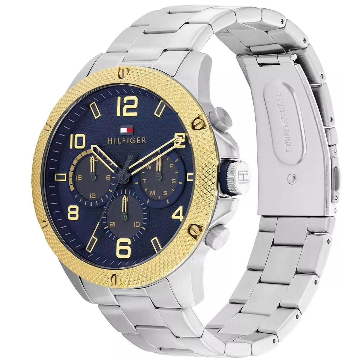 Tommy Hilfiger Blaze 1792031 46mm Men's Multi-Function Watch – Blue & Silver Stainless Steel Bracelet