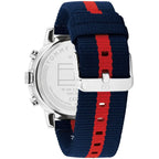 Tommy Hilfiger Signature 1792124 Men's Chronograph Watch – Blue & Navy-Red Textile Strap