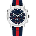 Tommy Hilfiger Signature 1792124 Men's Chronograph Watch – Blue & Navy-Red Textile Strap