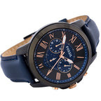Fossil Grant FS5061 43mm Men’s Chronograph Watch – Black Dial & Blue Genuine Leather Strap