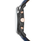 Fossil Grant FS5061 43mm Men’s Chronograph Watch – Black Dial & Blue Genuine Leather Strap
