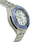 Omega Seamaster Planet Ocean Ultra Deep 43.5mm Master Quality Watch – White Dial, Blue Bezel & Stainless Steel Bracelet