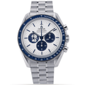 Omega Speedmaster “Silver Snoopy Award” 50th Anniversary Master Quality Watch – White Dial & Stainless Steel Bracelet