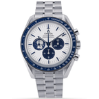 Omega Speedmaster “Silver Snoopy Award” 50th Anniversary Master Quality Watch – White Dial & Stainless Steel Bracelet
