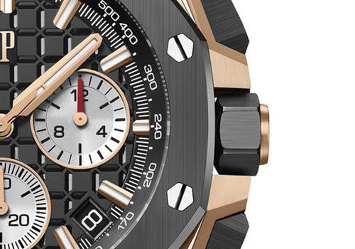 Audemars Piguet Royal Oak Offshore 43mm Men's Quartz Watch – Black with Black Silicone Strap