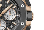 Audemars Piguet Royal Oak Offshore 43mm Men's Quartz Watch – Black with Black Silicone Strap