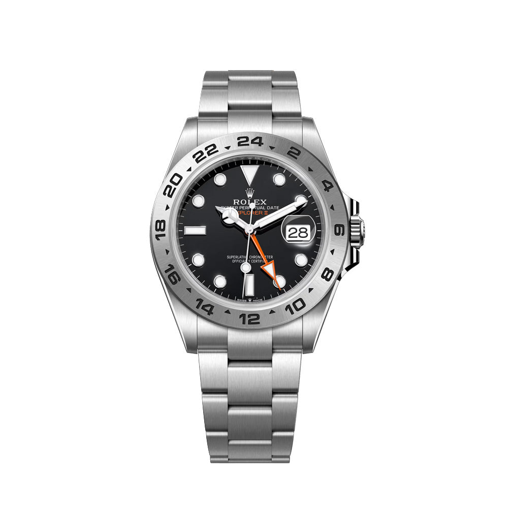 Rolex Explorer II 41mm Master Quality Watch – Black Dial & Stainless Steel Oyster Bracelet