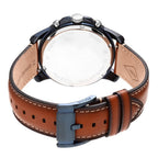 Fossil Grant FS5151 44mm Men’s Chronograph Watch – Blue Dial & Brown Genuine Leather Strap