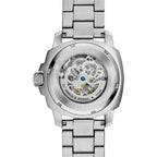 Fossil Modern Machine ME3081 50mm Men’s Automatic Watch – Silver Skeleton Dial & Silver-tone Stainless Steel Bracelet