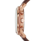 Fossil Grant FS4991 44mm Men’s Chronograph Watch – White Dial & Brown Genuine Leather Strap