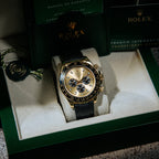Rolex Cosmograph Daytona Master Quality Watch – Gold-Tone Dial, Black Ceramic Bezel & Oysterflex Rubber Strap
