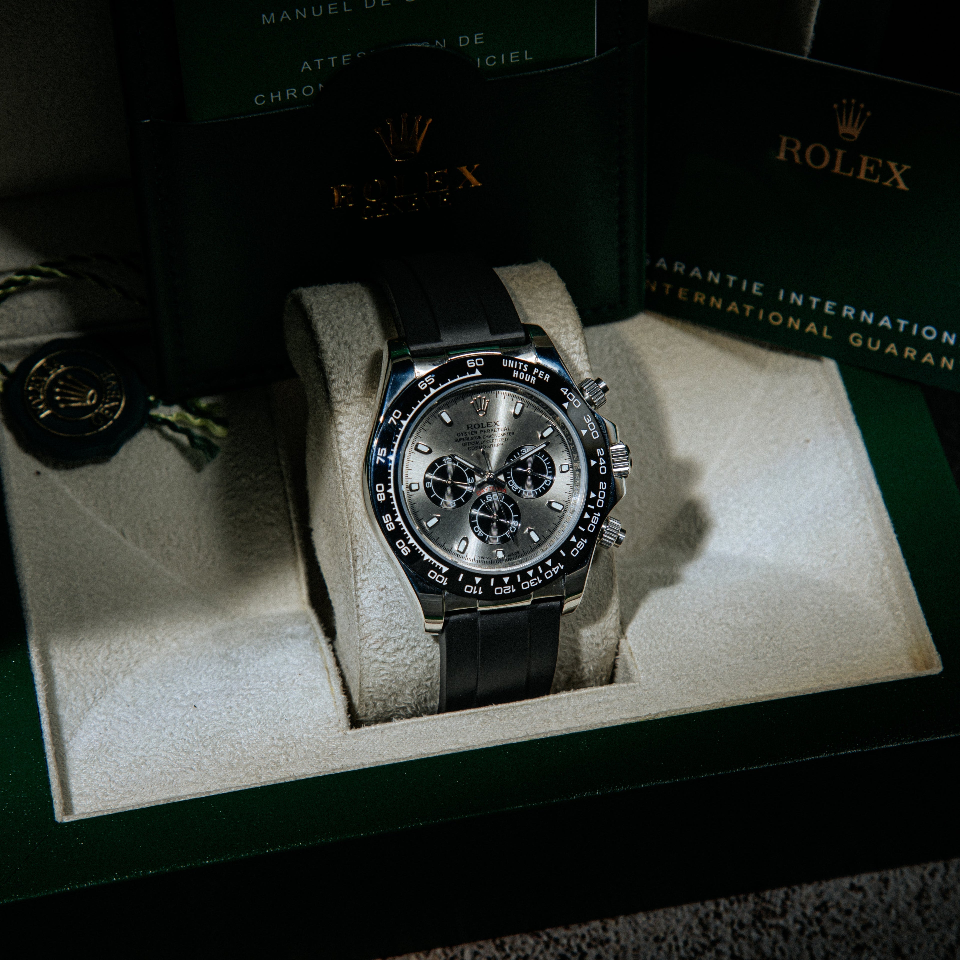 Rolex Cosmograph Daytona Master Quality Watch – Black Dial & Stainless Steel Oyster Bracelet
