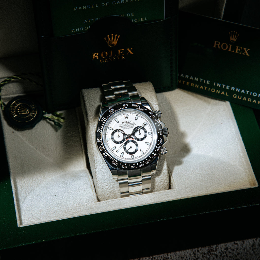 Rolex Cosmograph Daytona Master Quality Watch – Panda Dial & Stainless Steel Oyster Bracelet