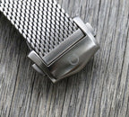 Omega Seamaster 43mm Master Quality Watch – Blue Dial, Blue Bezel & Stainless Steel Mesh Bracelet