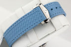 Omega Seamaster Aqua Terra Worldtimer 43mm Master Quality Watch – Summer Blue Dial & Light Blue Rubber Strap