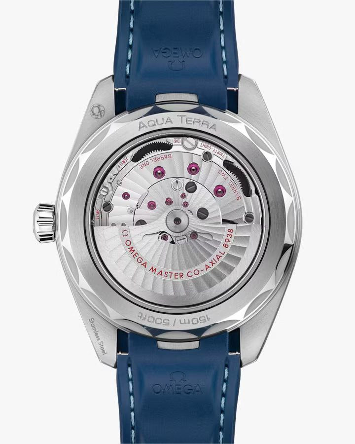 Omega Seamaster Aqua Terra Worldtimer 43mm Master Quality Watch – Dark Blue Dial & Blue Rubber Strap