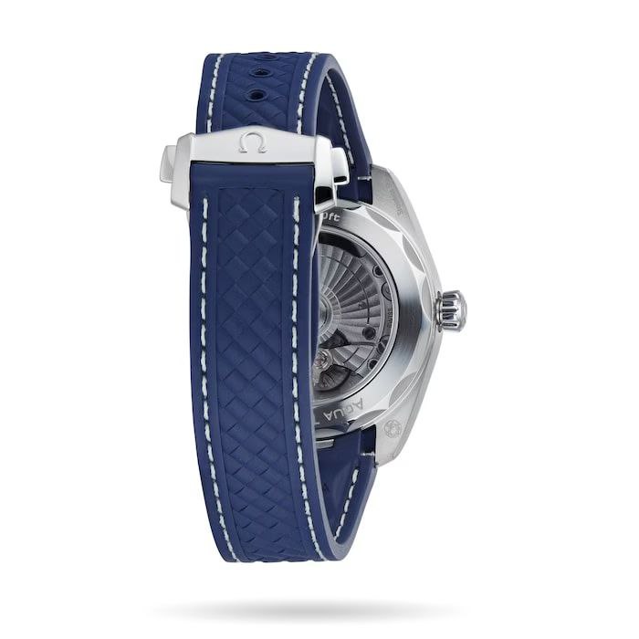 Omega Seamaster 43mm Master Quality Watch – Blue Dial & Blue Rubber Strap