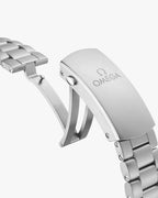 Omega Seamaster 45mm Master Quality Chronograph – Black Dial, Black Bezel & Stainless Steel Bracelet