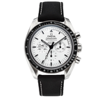 Omega Speedmaster “Silver Snoopy Award” Master Quality Watch – White Dial & Black Leather Strap