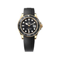Rolex Yacht-Master II Master Quality Watch – Gold-Tone Case, Black Dial & Oysterflex Rubber Strap