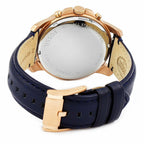 Fossil Grant FS4835 44mm Men’s Chronograph Watch – Blue Dial & Blue Genuine Leather Strap