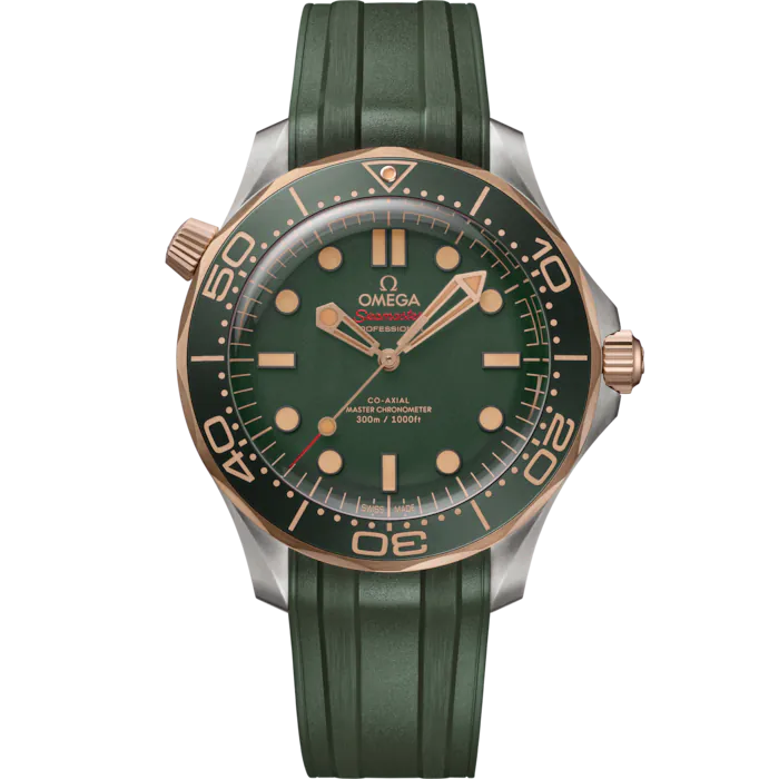 Omega Seamaster Diver 300M 42mm Master Quality Watch – Green Dial & Green Rubber Strap