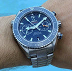 Omega Seamaster 45mm Master Quality Chronograph – Blue Dial, Blue Bezel & Stainless Steel Bracelet