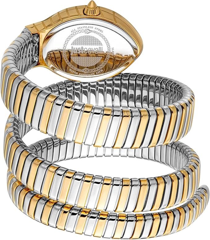 Just Cavalli Signature JC1L248M0055 Women's Quartz Watch – Signature with Silver Stainless Steel Bracelet