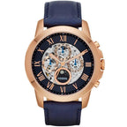 Fossil ME3029 44mm Men’s Automatic Watch – Blue Skeleton Dial & Blue Genuine Leather Strap