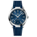 Omega Seamaster 43mm Master Quality Watch – Blue Dial & Blue Rubber Strap
