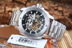 Fossil Modern Machine ME3081 50mm Men’s Automatic Watch – Silver Skeleton Dial & Silver-tone Stainless Steel Bracelet