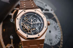 Audemars Piguet Royal Oak Double Balance Wheel Openworked 41mm Men's Automatic Watch – Black with Silver Stainless Steel Bracelet